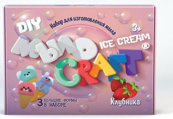 Набор для творчества Висма Юный химик Мыло Craft Ice Cream Клубника 893пл