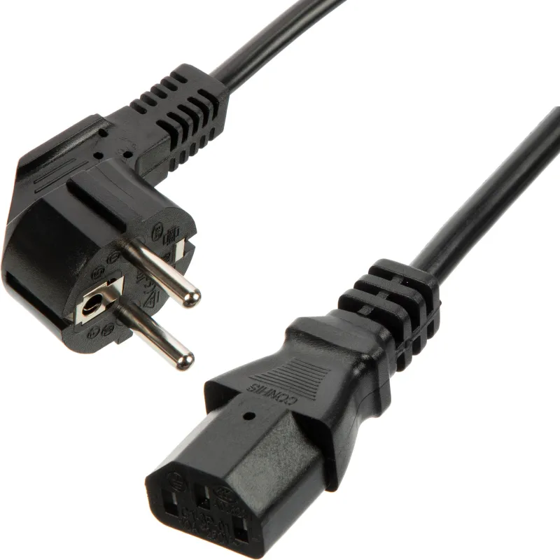 Кабель питания Euro-C13 (F) 10А, 0,75мм2, 1.8м, чер (OPC001) BigTech 1880099