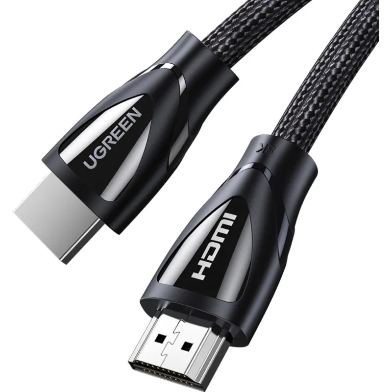 Кабель UGREEN HD140 (80401) HDMI 2.1 Male to Male 8K Braided Cable.1м черн 2162383