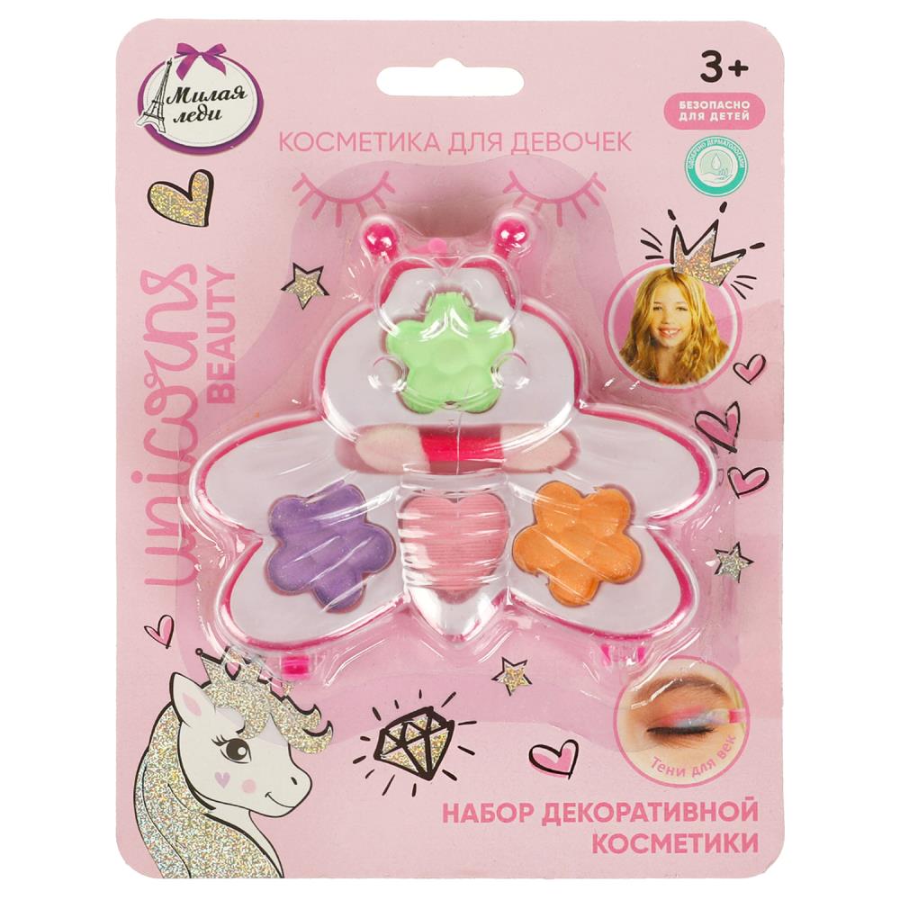 Косметика для девочек: красивые тени для век, аппликатор Милая леди 70522D2-UNI-ML