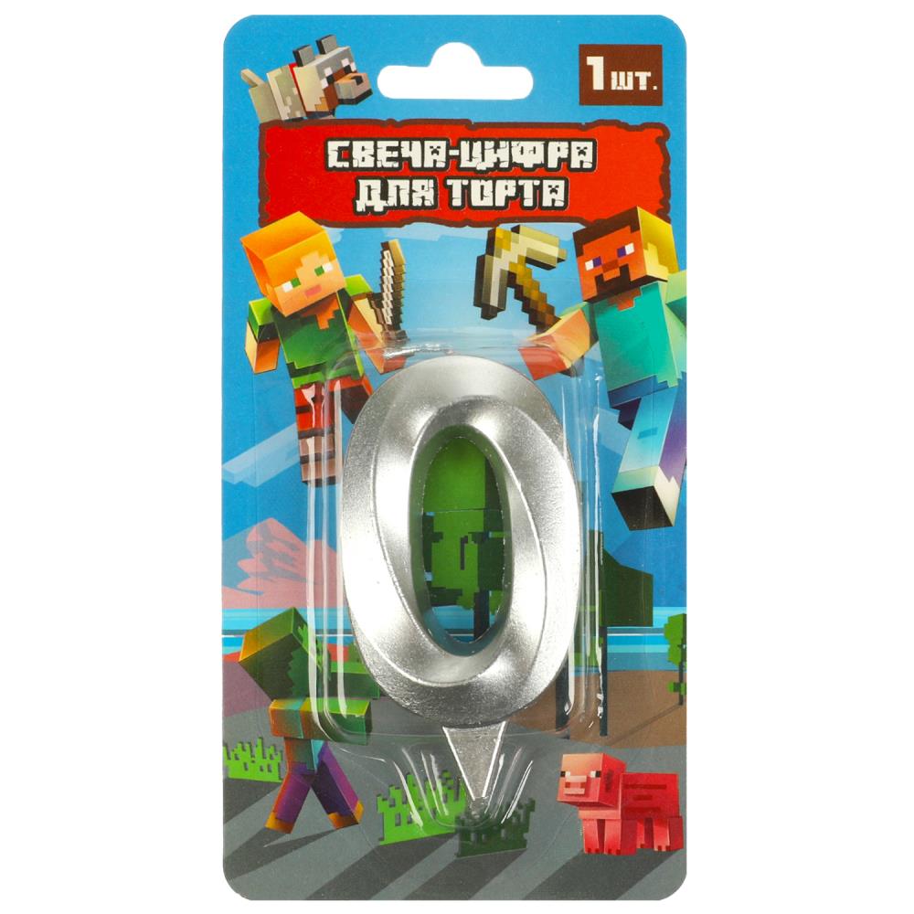 Свеча-цифра 0 для торта Майнкрафт Чудо праздник CC-90781-M