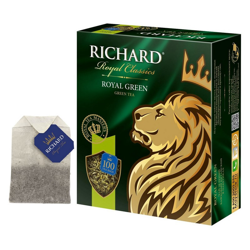 Чай Richard Royal Green зеленый, 100 пак 972463