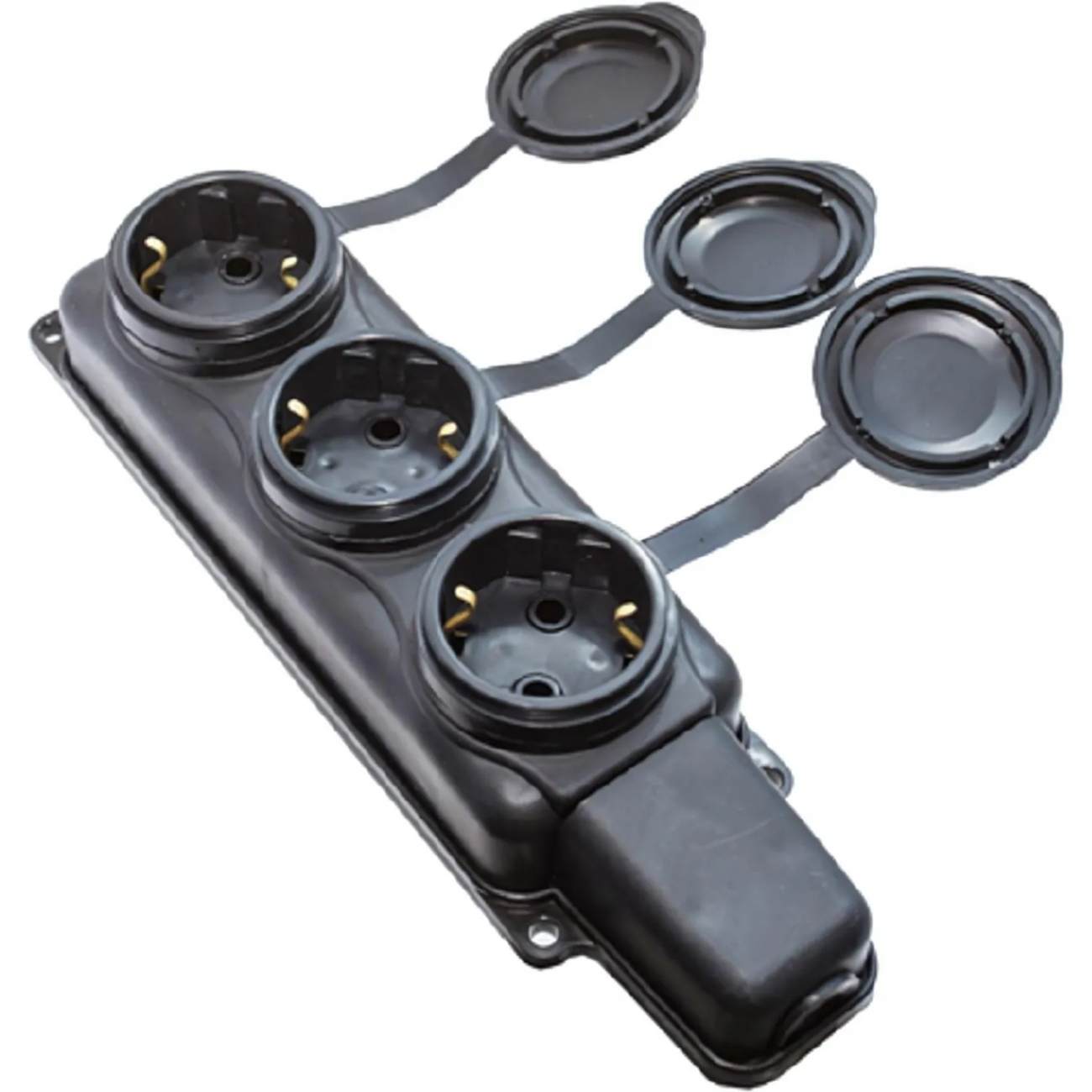 Розетка 3-местная переносн, заземл, в/защ IP 44, 230В, 16А РП 16-334 Свет 1356847 EV0303-0010