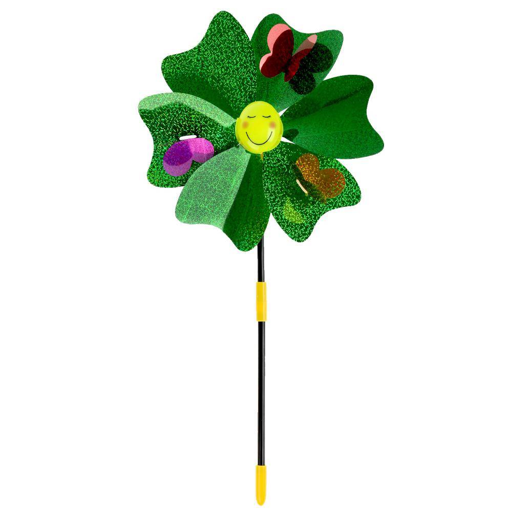 Вертушка "Цветок" с бабочками, 24 см (в асс) арт PW24-68