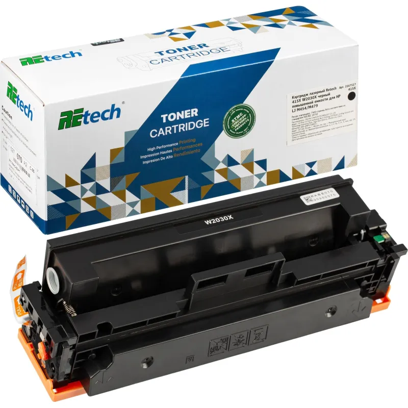Картридж лазерный Retech 415X W2030X чер. пов. емк. для HP LJ M454/M479 2167517