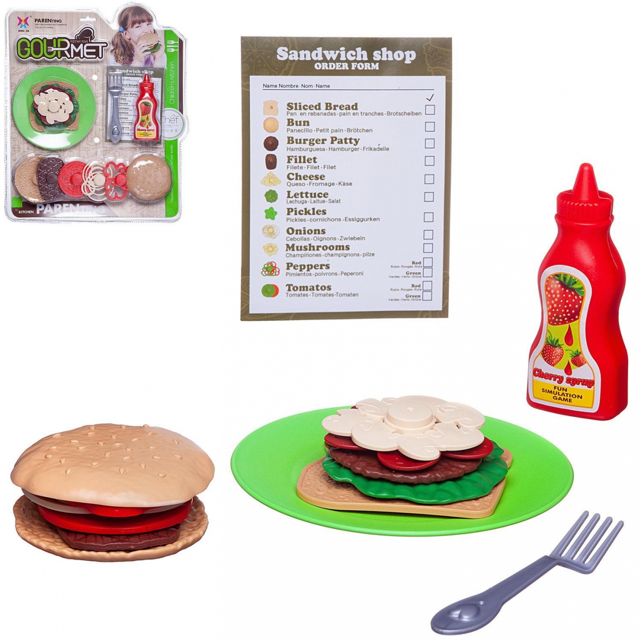 Набор продуктов Junfa серия Гурман: Мои любимые сэндвич и бургер WK-17330