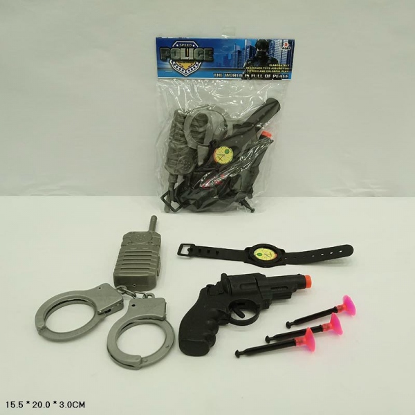 Игровой набор Полиция (пистолет, присоски, наручники) M483-H40002