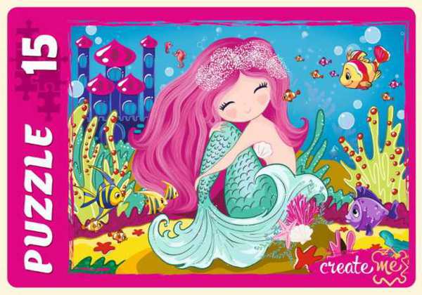 Макси-Пазлы 15 элементов "Мечты русалки" Рыжий кот ПУ15-7182