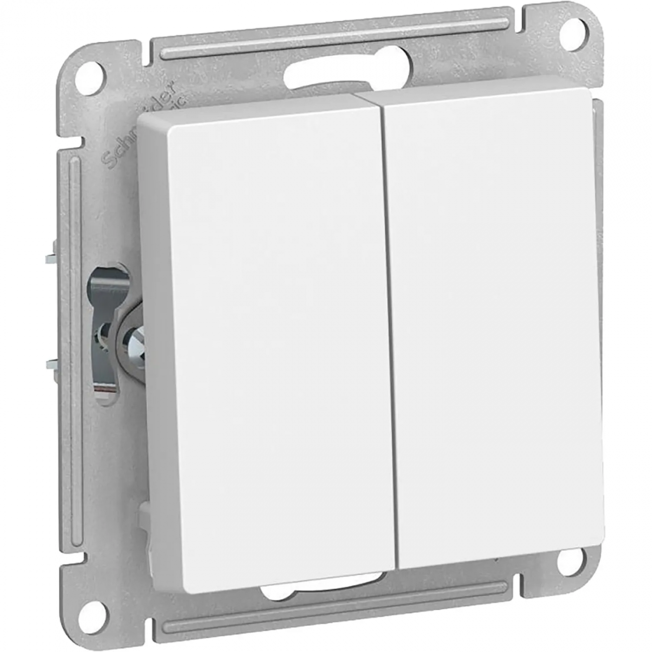 Выключатель двуклавишный Systeme ElectricAtlasDesign10А IP20 бел(ATN000151) 2082421 1240152