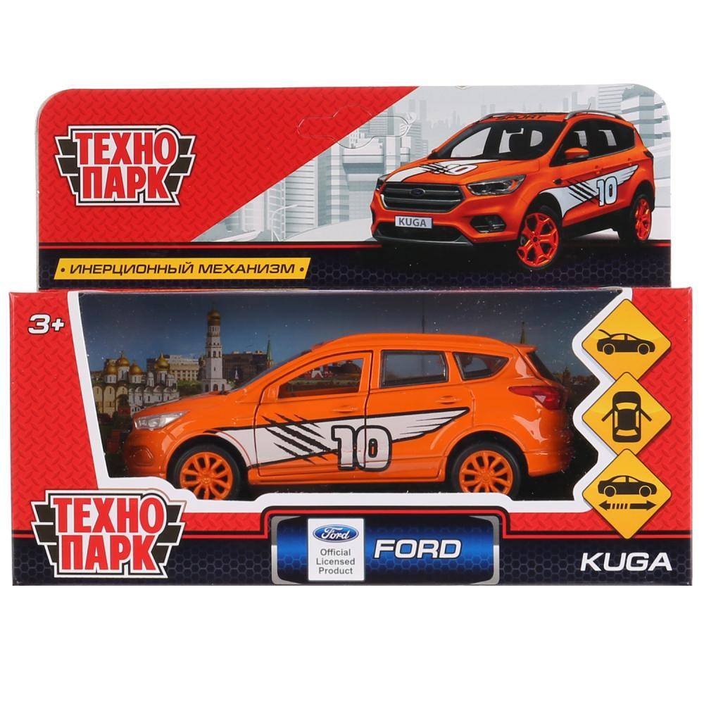 Машина металлическая "Ford Kuga Спорт" 12см, открыв. двери, с инерцией Технопарк KUGA-S