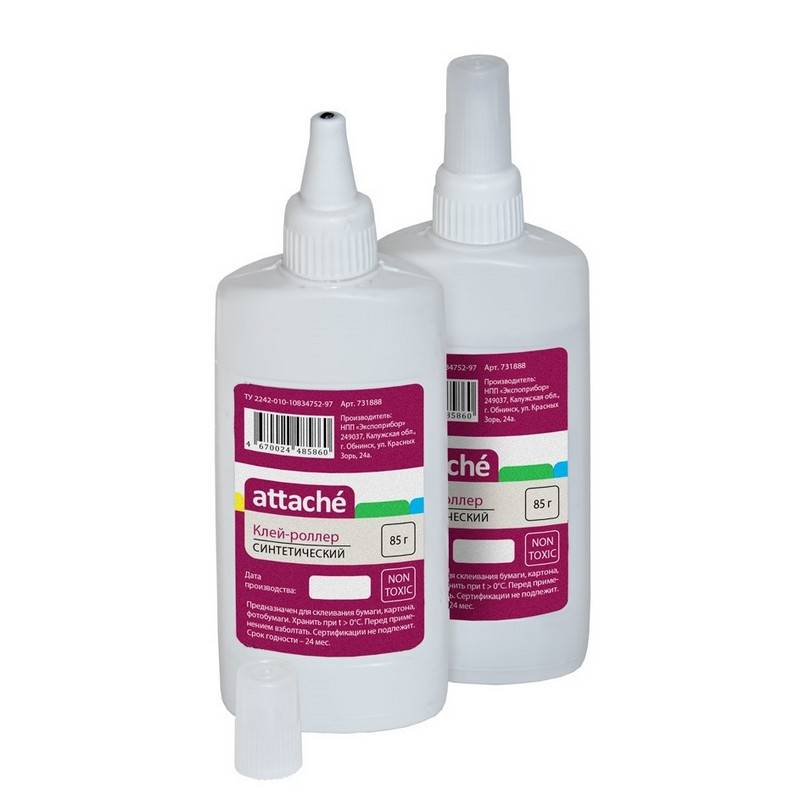Клей канцелярский синтетический Attache 85 мл металлический роллер 731888