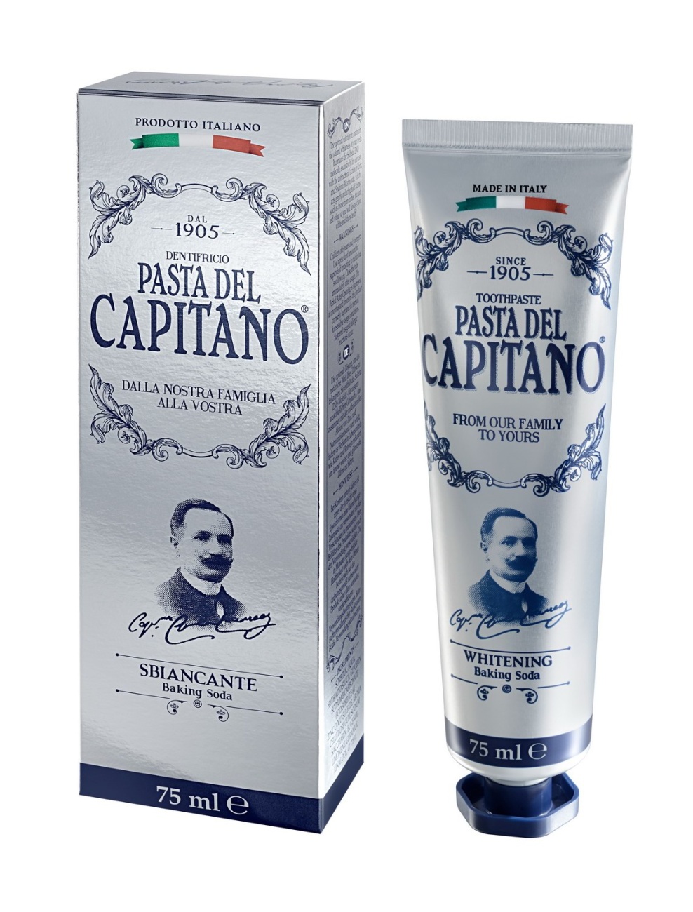 Зубная паста Pasta del Capitano 1905 Baking Soda 1905 Для деликатного отбеливания с содой 75 мл 8002140037900