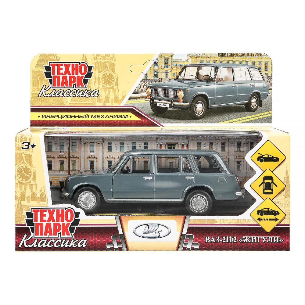 Машина Ваз-2102, 12 см, серый (игрушка) Технопарк 2102-12-GY
