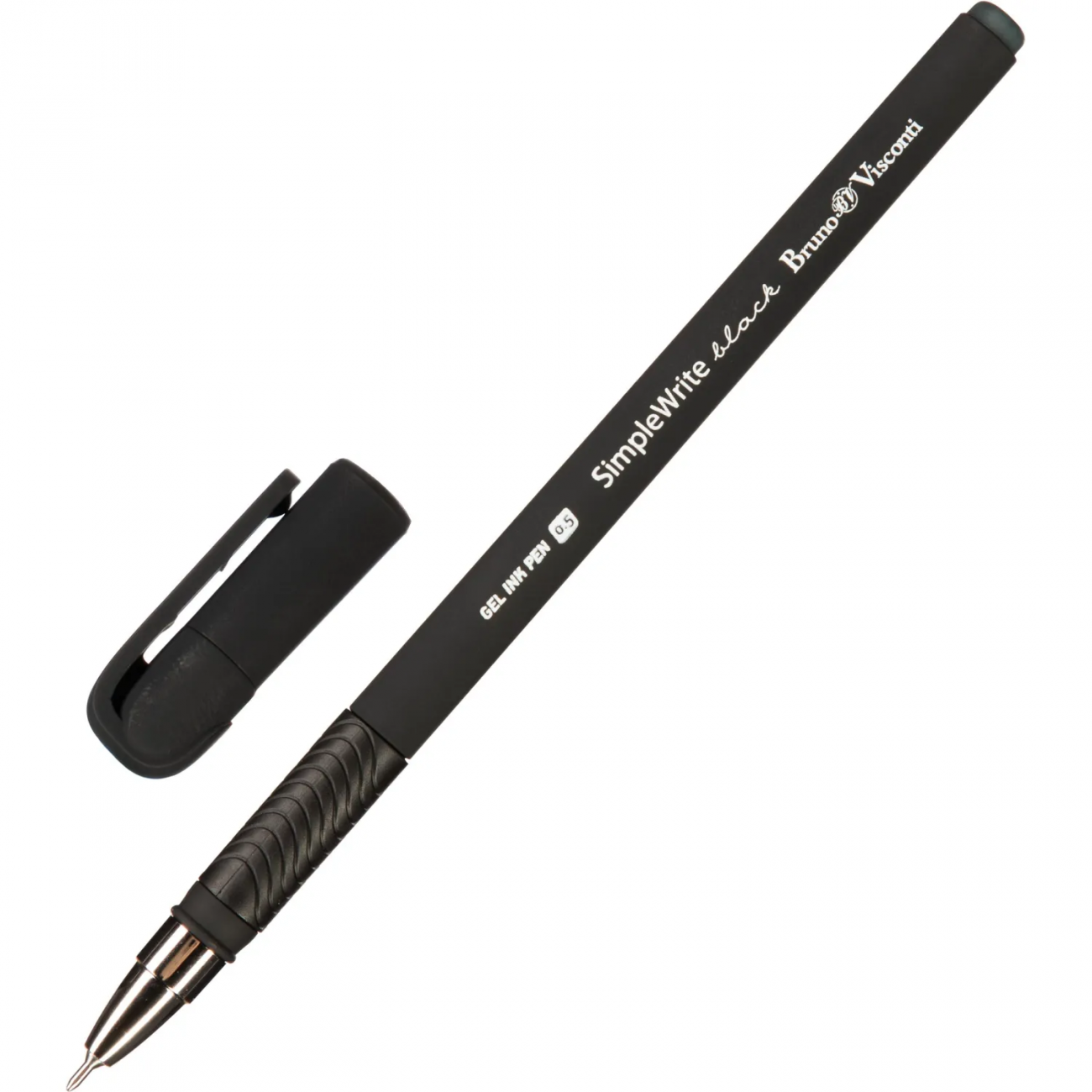 Ручка гелевая неавтомат. SimpleWrite BLACK 0,5мм,черная 20-0067 Bruno Visconti 2126992