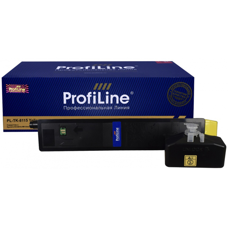 Тонер-картридж ProfiLine TK-8115Y жел. для Kyocera Mita M8124cidn 1909298 PL_TK-8115Y_Y_WC