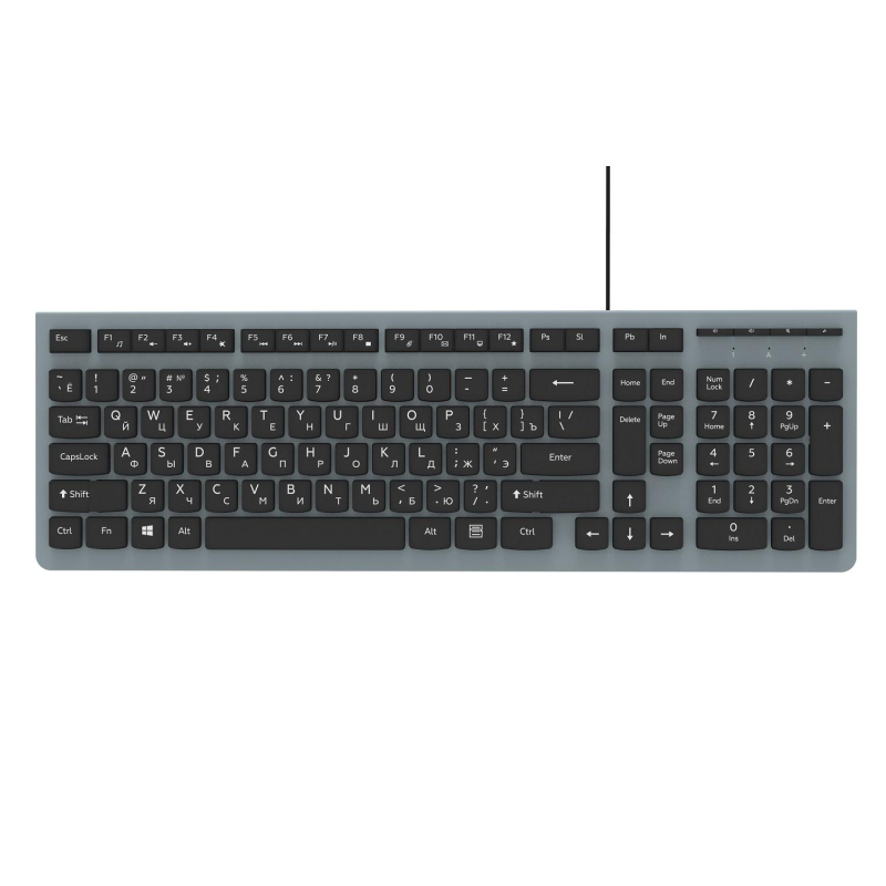Клавиатура RITMIX RKB-400 Grey Проводная SLIM,USB (80000596) 1895043