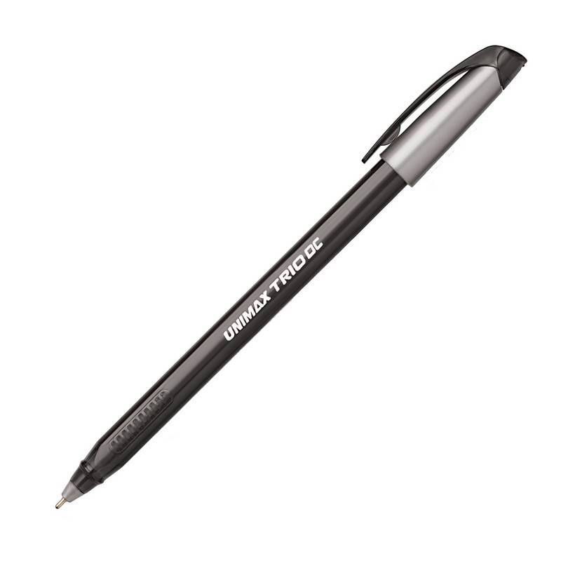 Ручка шариковая одноразовая Unimax Trio DC tinted черная (толщина линии 0.5 мм) 722466