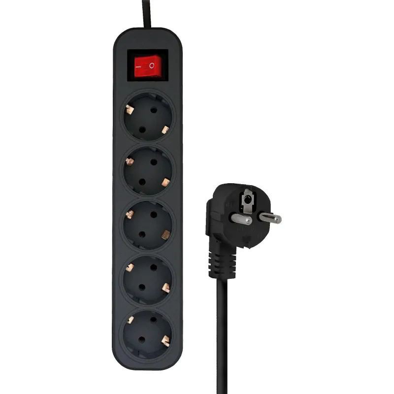 Сетевой фильтр Progix SF5PB7 (7м/5А/200Дж/черный) 1952976