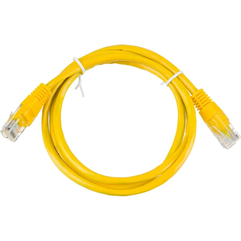 Патч-корд BigTech OPCC020 UTP CCA кат.5e/1м/литой/многожильный (желтый) 1883298