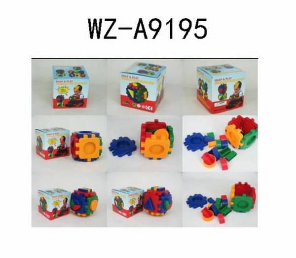 Игрушка для малышей кубик развивающий, в наборе 18 деталей (в асс) Junfa ST1966C