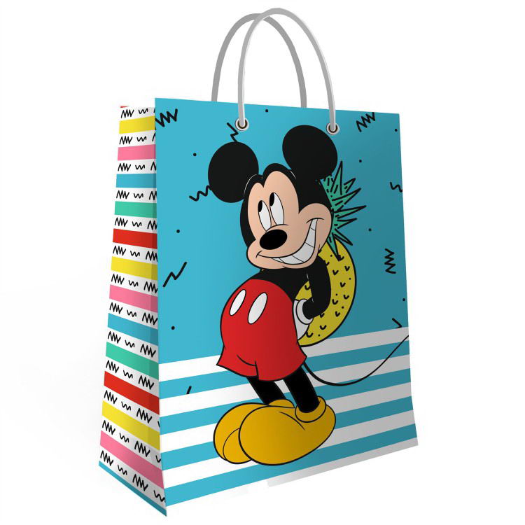 Пакет подарочный ND Play Mickey Mouse, Мики с ананасом, большой, 330х455х100 мм 299947