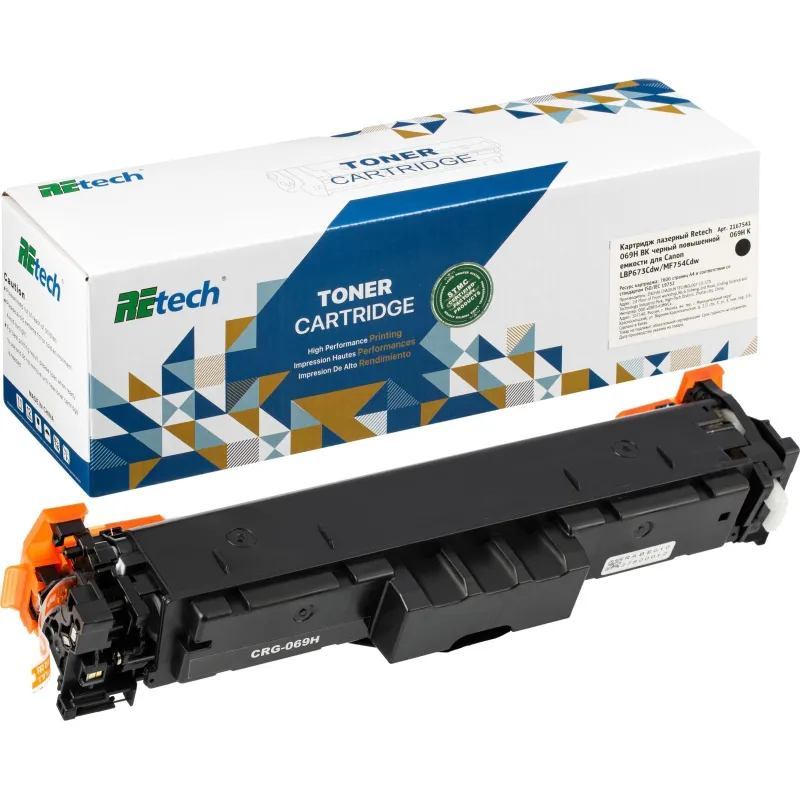 Картридж лазерный Retech 069H BK чер.пов.емк.для Canon LBP673Cdw/MF754Cdw 2167541 5098C002