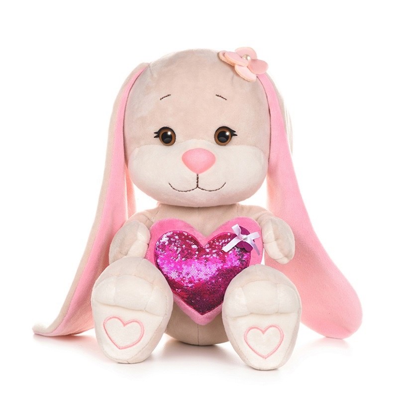 Мягкая Игрушка Jack&Lin Зайка с Розовым Сердцем 35 см JL-MRT-08202301-35