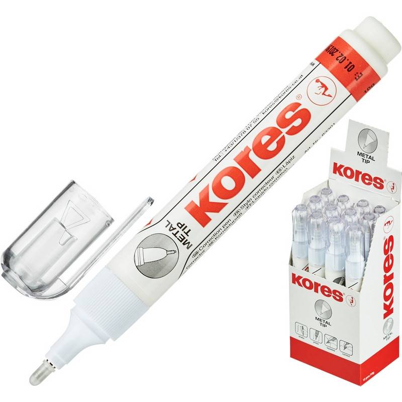 Корректирующий карандаш Kores Metal Tip 10 г (8 мл) (быстросохнущая основа) 5436