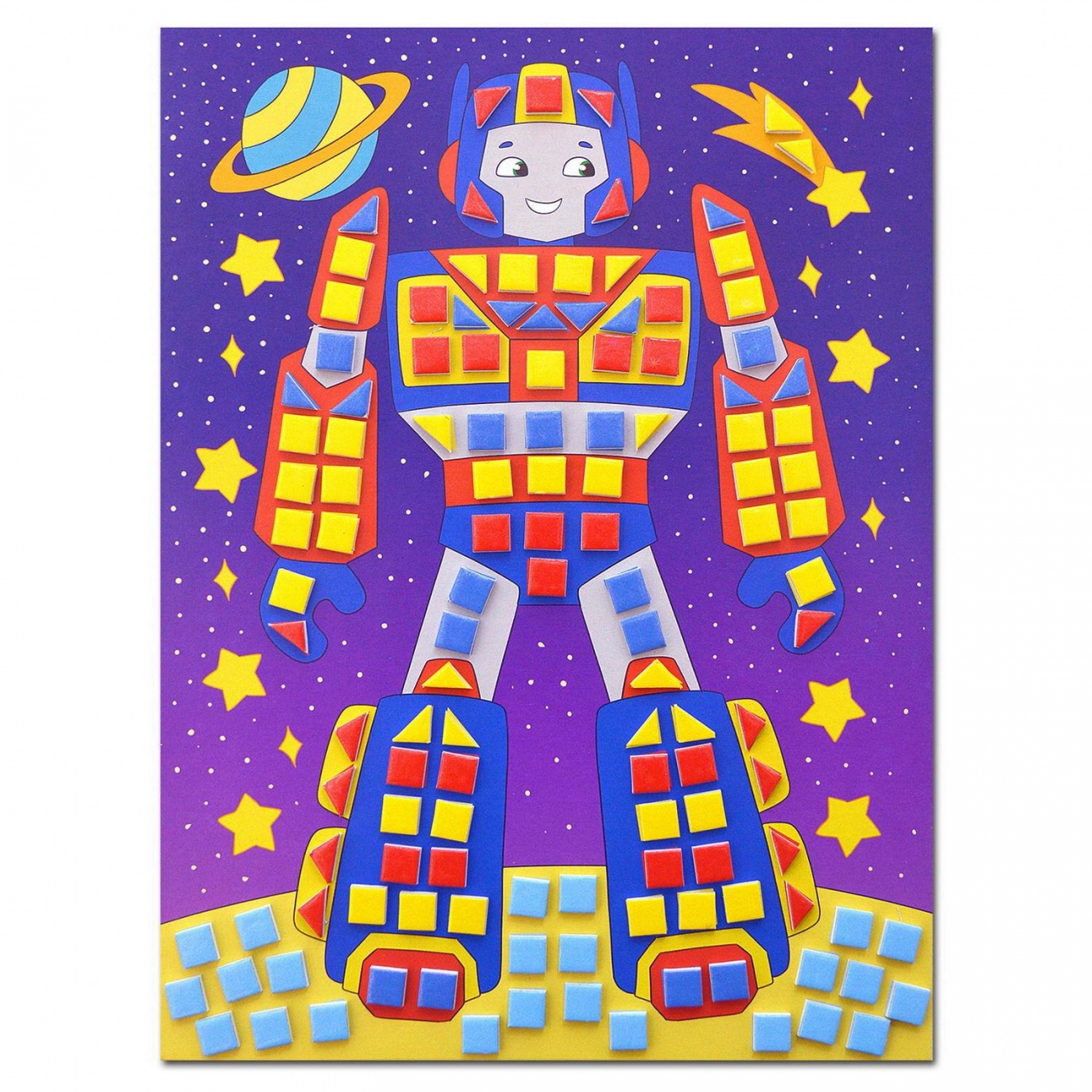 Набор для творчества Дрофа-Медиа Разноцветная мозаика Робот 4153