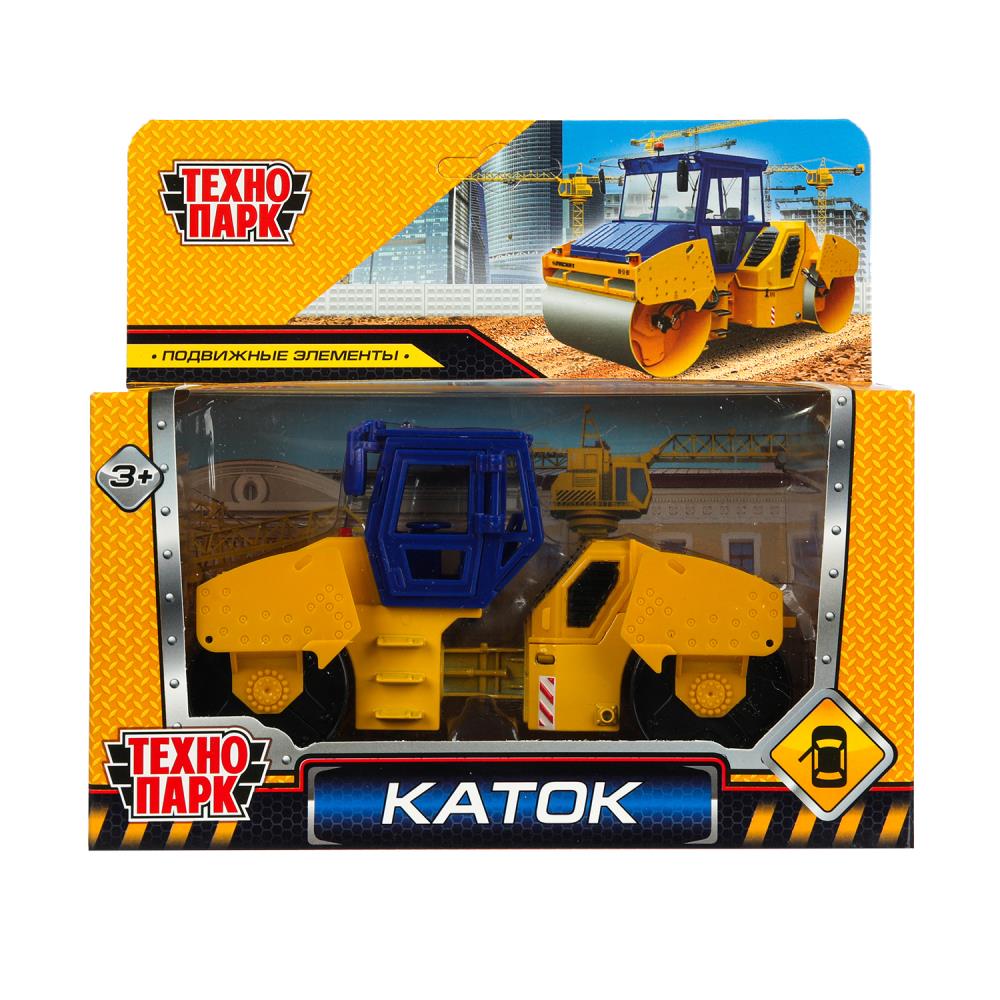 Модель металлическая "каток" 13 см. желто-синий Технопарк ROLLER-15-YBU