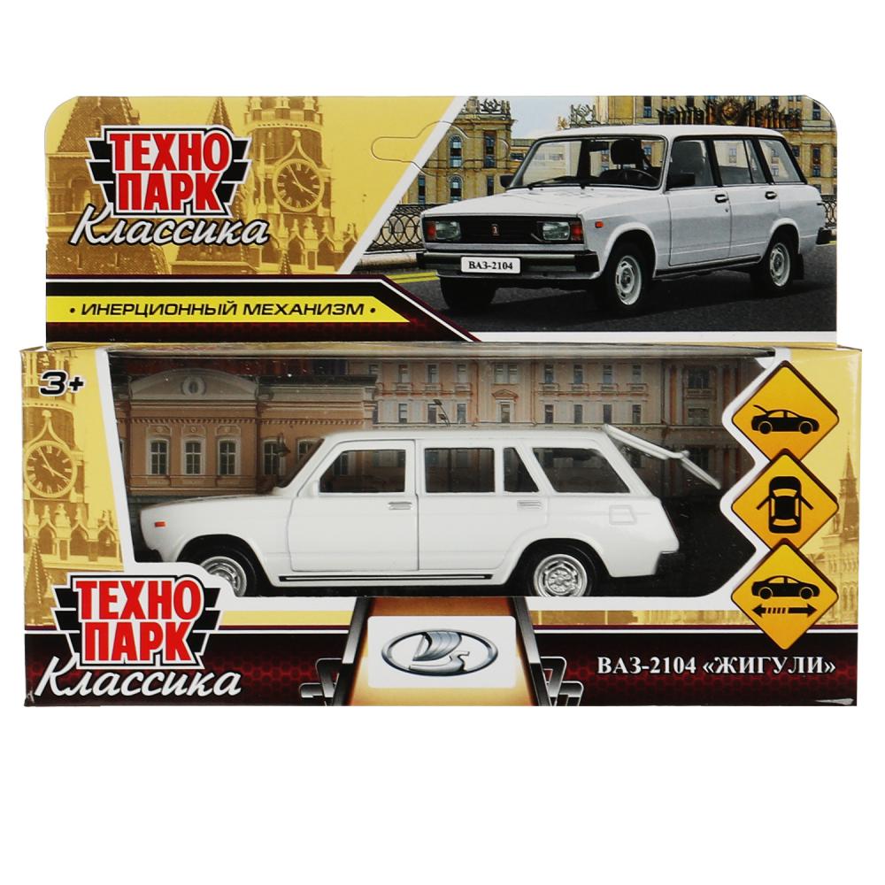 Машина металл ВАЗ-2104 Жигули, 12 см, белый Технопарк 2104-12-WH