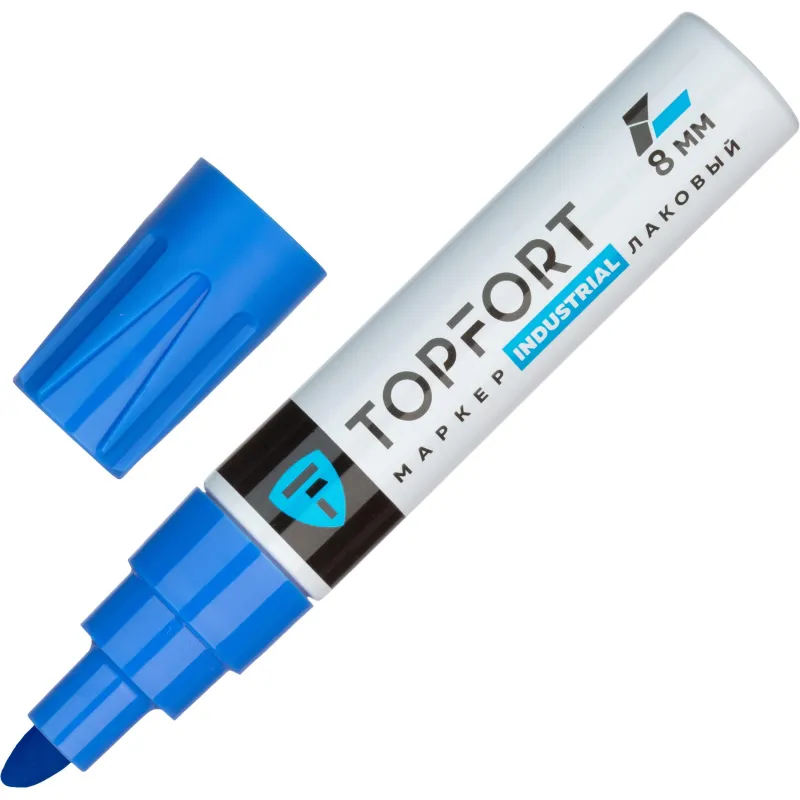 Маркер лаковый TOPFORT Industrial 8 мм синий 1827881 ZP2502