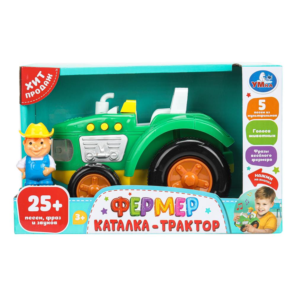 Каталка-трактор "фермер" 25+ песен, стихов и звуков УМка B1812157-R