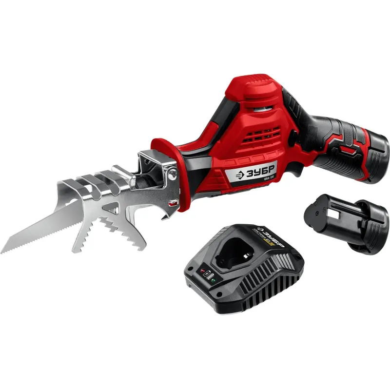 Пила сабельная ЗУБР СПЛ-125-22, 12В, 12 В, 2 АКБ (2Ач) 1672240