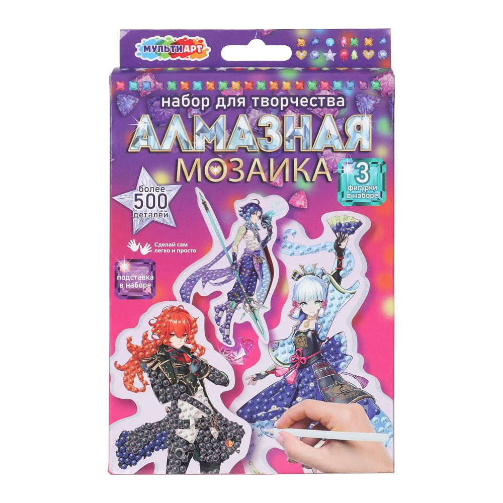 Алмазная мозаика фигурная на подставке 10х15 см. "Геншин" MultiArt AMFP-128637