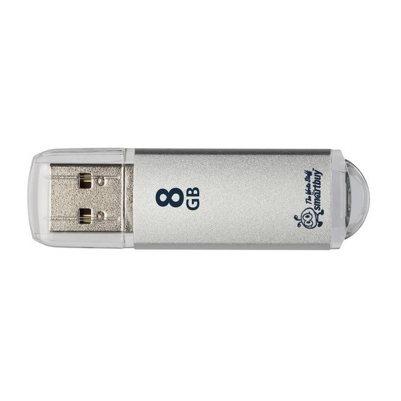 Флеш-память SmartBuy V-Cut 8 Gb USB 2.0 серебристая SB8GBVC-S 445912