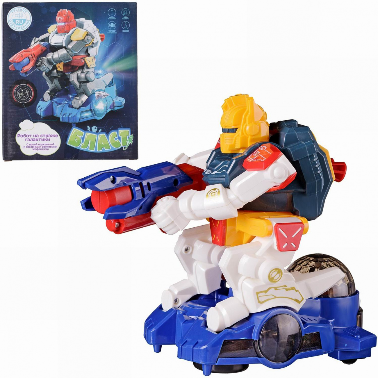 Junfa Робот На страже галактики, эл/мех. свет и звук, синий корпус ZY1215007/синий