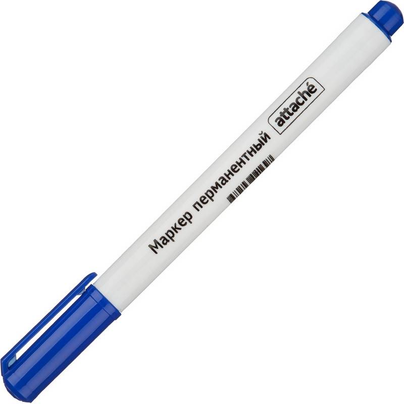 Маркер перманентный Attache синий (толщина линии 0.5 мм) 954119