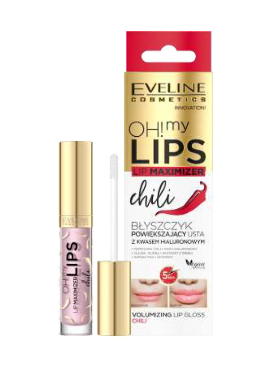 EVELINE OH! My Lips LIP MAXIMIZER Блеск для увеличения объёма губ Чили 4,5мл 5903416001904