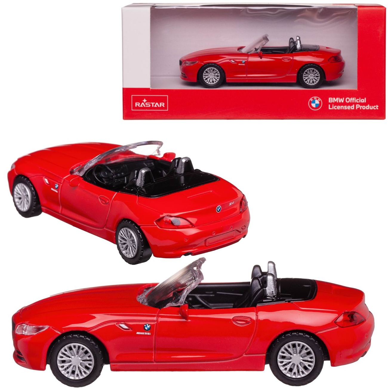 Машина металл 1:43 scale BMW Z4, цвет красный Rastar 41400R - купить в  Москве