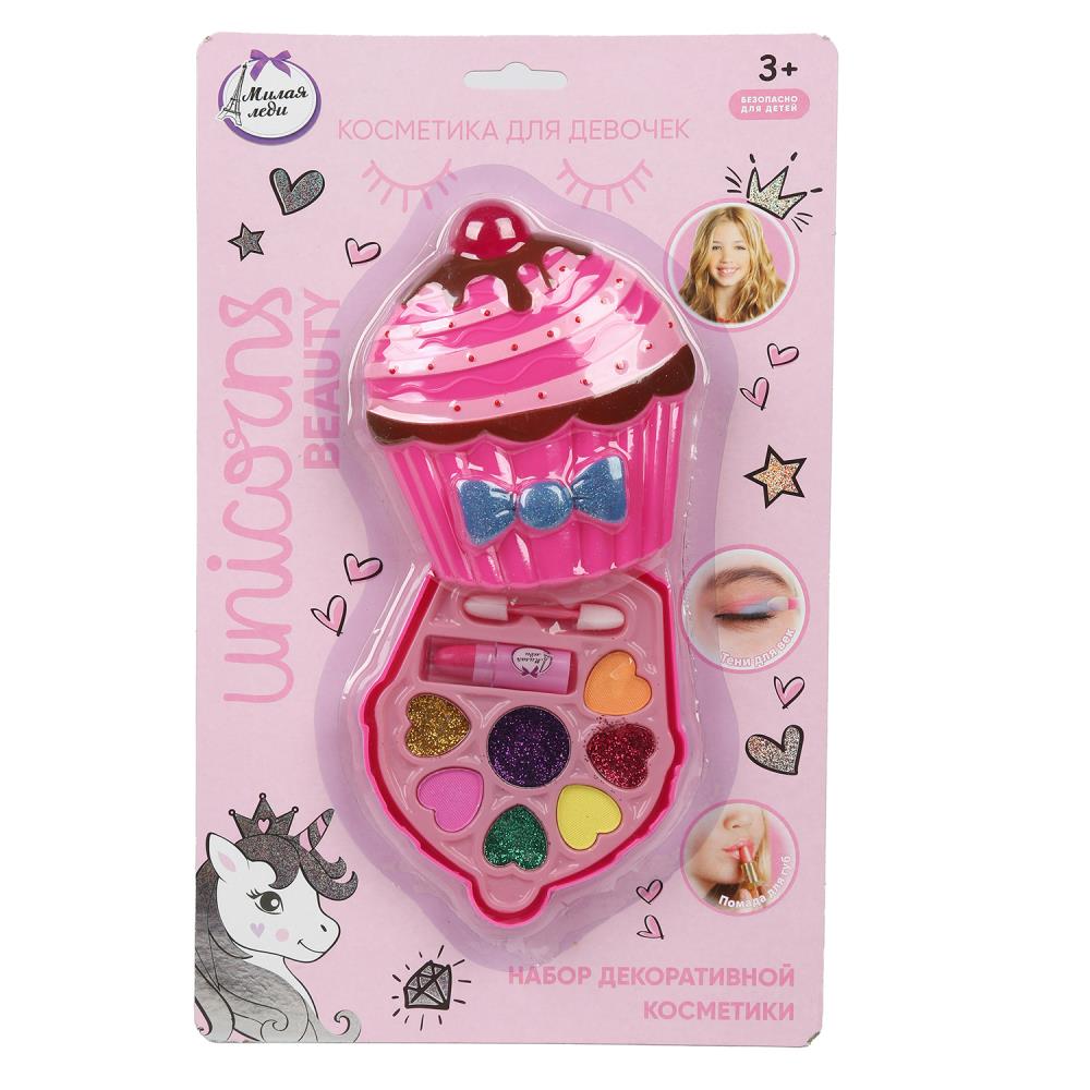 Косметика для девочек: тени для век, тени с блестками, помада Милая леди 70635E-UNIC-ML-DM