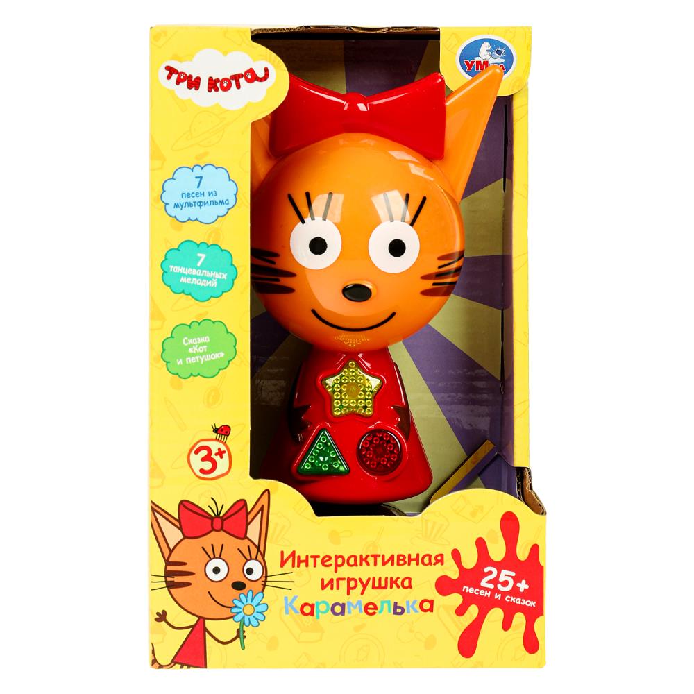 Сказочник игрушка Карамелька, 25+ песен и сказок Три Кота УМка HT1398-R-WOD
