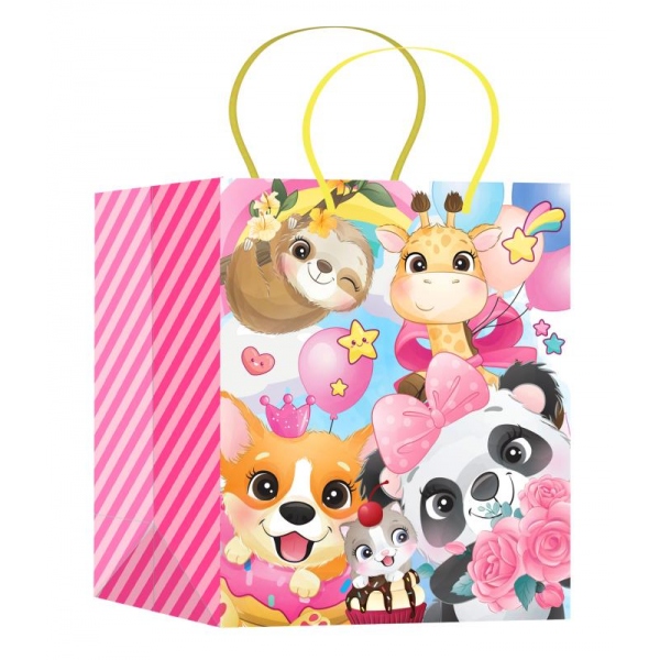 Пакет подарочный матовый, размер L, "зверьки" Чудо праздник PL-123181-ANM