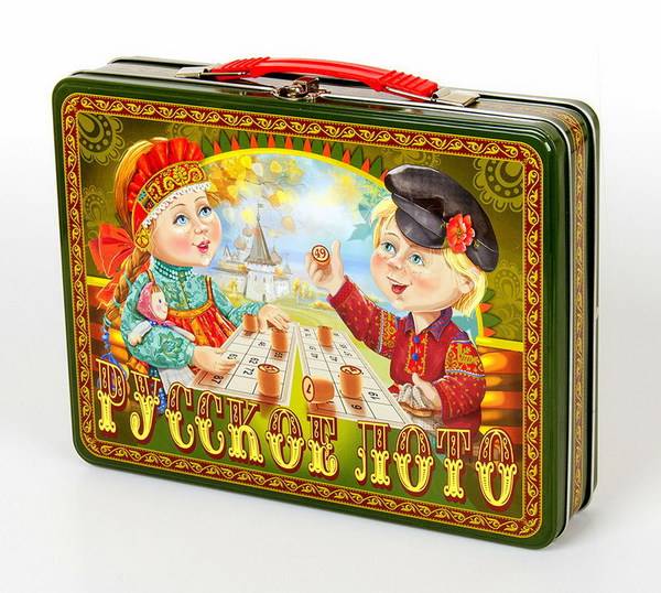 Русское лото "Посиделки" в жестяном чемоданчике Десятое королевство 01746ДК