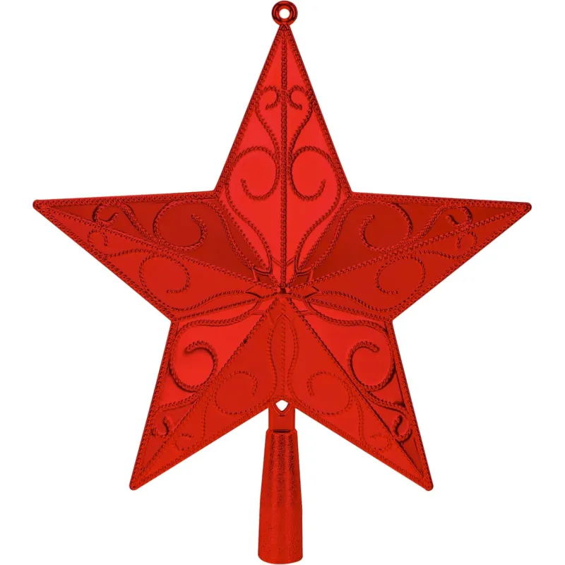 Верхушка на елку Праздничная звезда,красная, 23 см НУ-4400 Miland 2118686