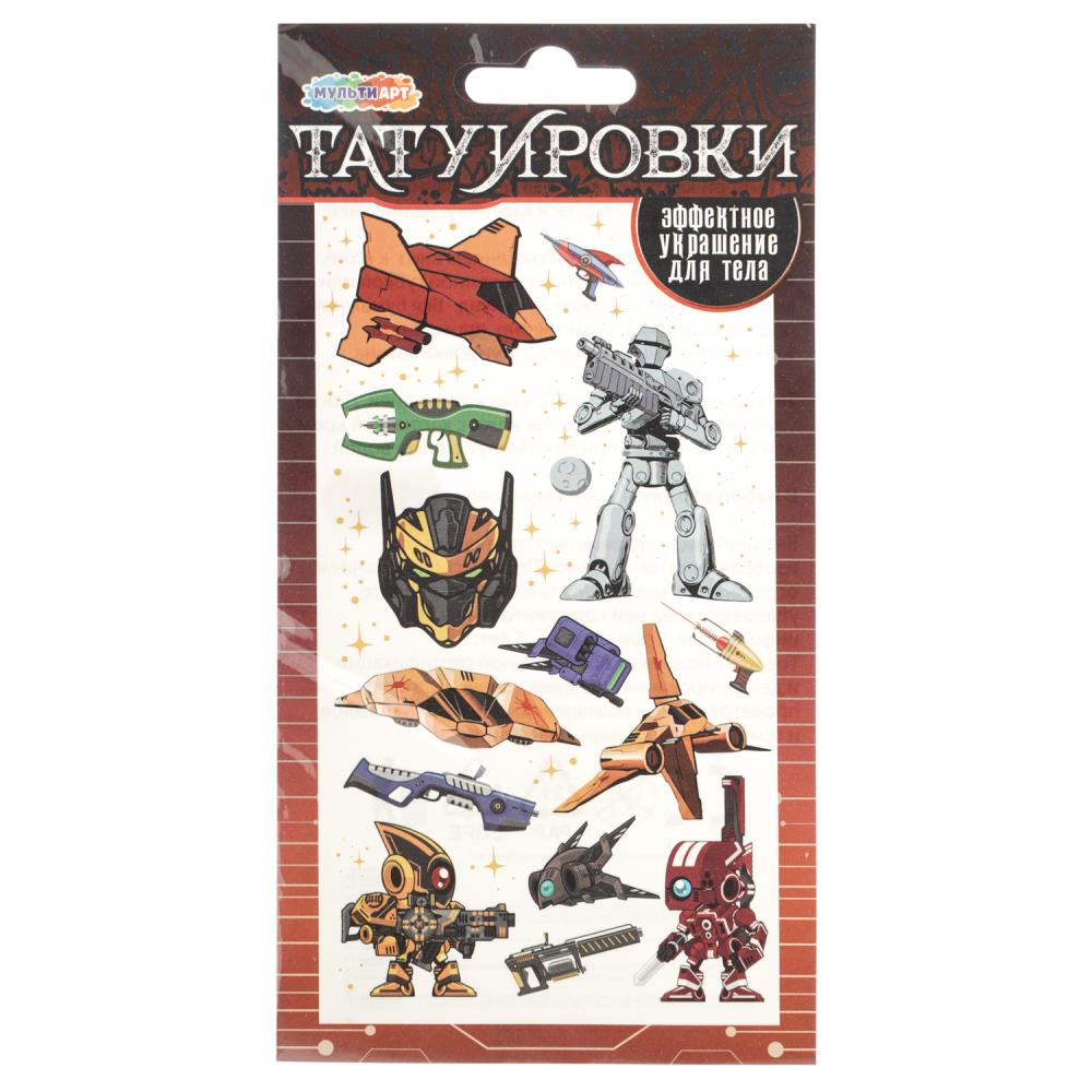 Тату "Космические воины", 1 лист MultiArt TATTOO-117298