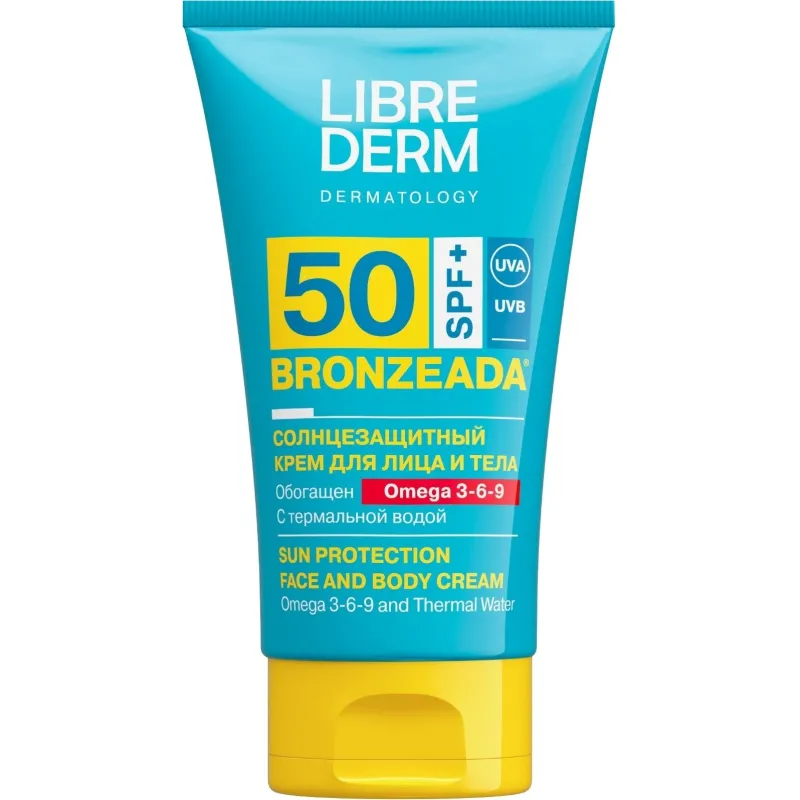 Крем солнцезащитный LIBREDERM BRONZEADA с Омега3-6-9 и терм вод SPF50 150мл 2224496 46188523
