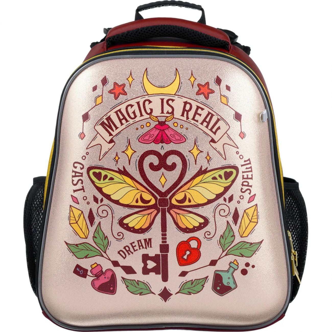 Ранец Комус Класс Basic Magic is real, золотой, 2 отд, эргоном спинка 2147526