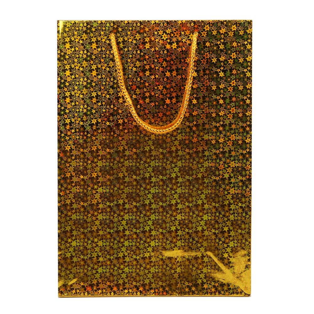 Пакет подарочный размер Ml, голография, микс Чудо праздник PML-123954-GM4