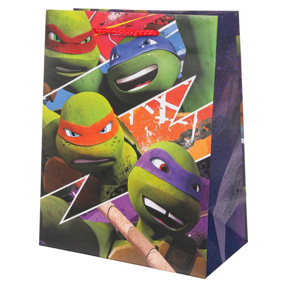 Пакет подарочный матовый М, черепашки, 140 гр/м Чудо праздник PM-109937-NT (144)